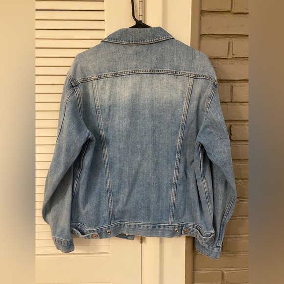 Topshop MOTO Light Blue Denim Jean Jacket RUNS BIG - Picture 4 of 5